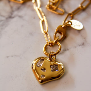 Collier coeur vintage