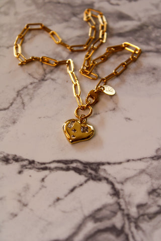 Collier coeur vintage