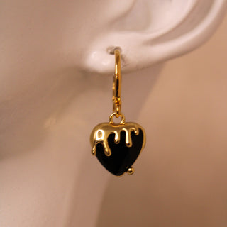 Créoles coeur noir