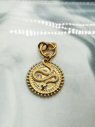 Charm médaille serpent