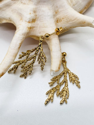 Boucles d’oreilles corail