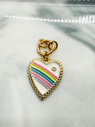 Charm cœur arc-en-ciel