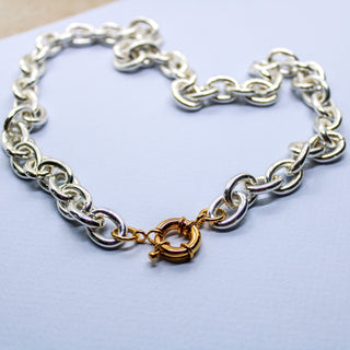 Collier Grosse Chaîne Force Argenté