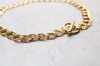 Collier Double Maille Dorée