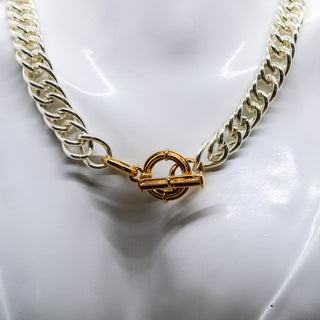 Collier Gourmette Gold and Silver