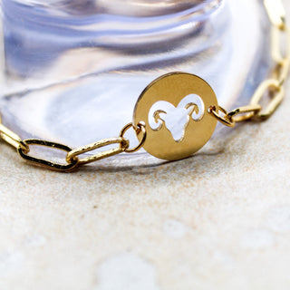Bracelet Ajustable Zodiaque Doré