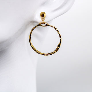 Boucles d’Oreilles Cercle d’Or Diamanté