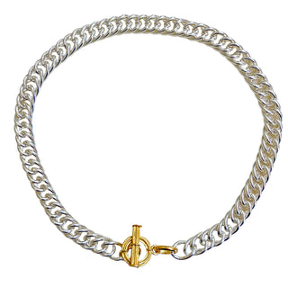 Collier Gourmette Gold and Silver