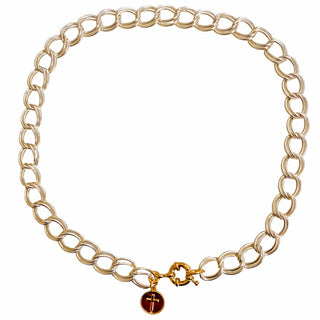 Collier Croix Grosse Chaîne Gold and Silver